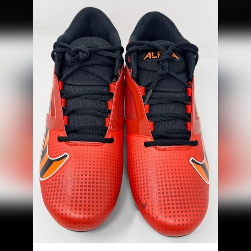 NEW Nike Alpha Menace 4 Shark NRG Orange Mens Size 12 Football Cleats FQ4536 600